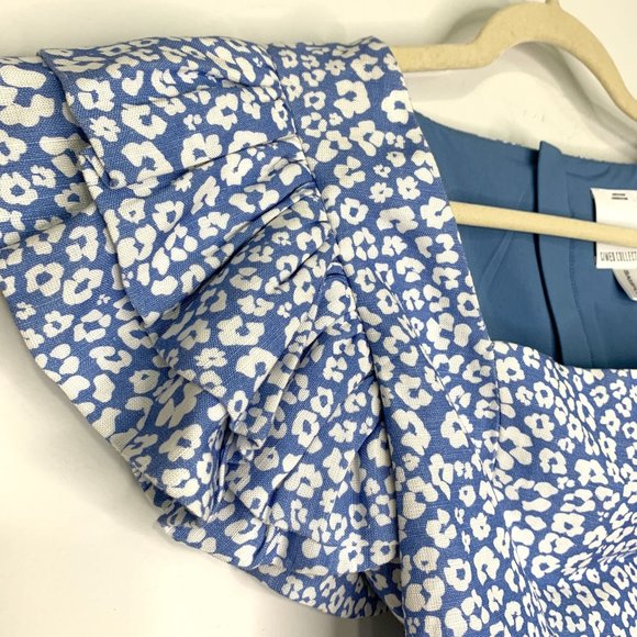 C/MEO COLLECTIVE Heart Of Me Blue Abstract Floral‎ Top Sz S - Picture 4 of 10